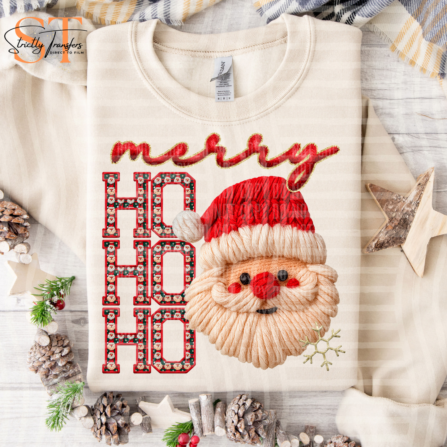 Merry Ho Ho Ho Ho Santa Direct to Film Transfers