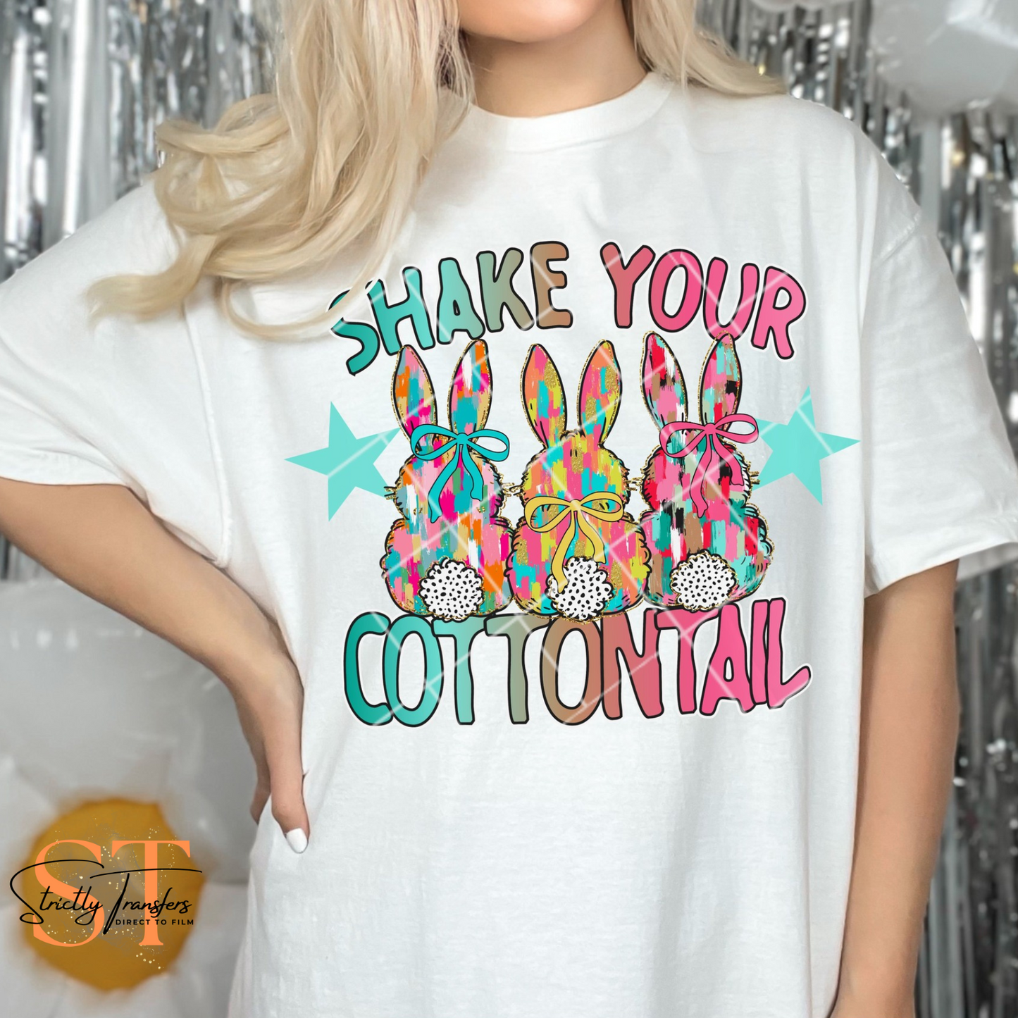 Shake Your Cottontail - 2 Options Direct to Film Transfers