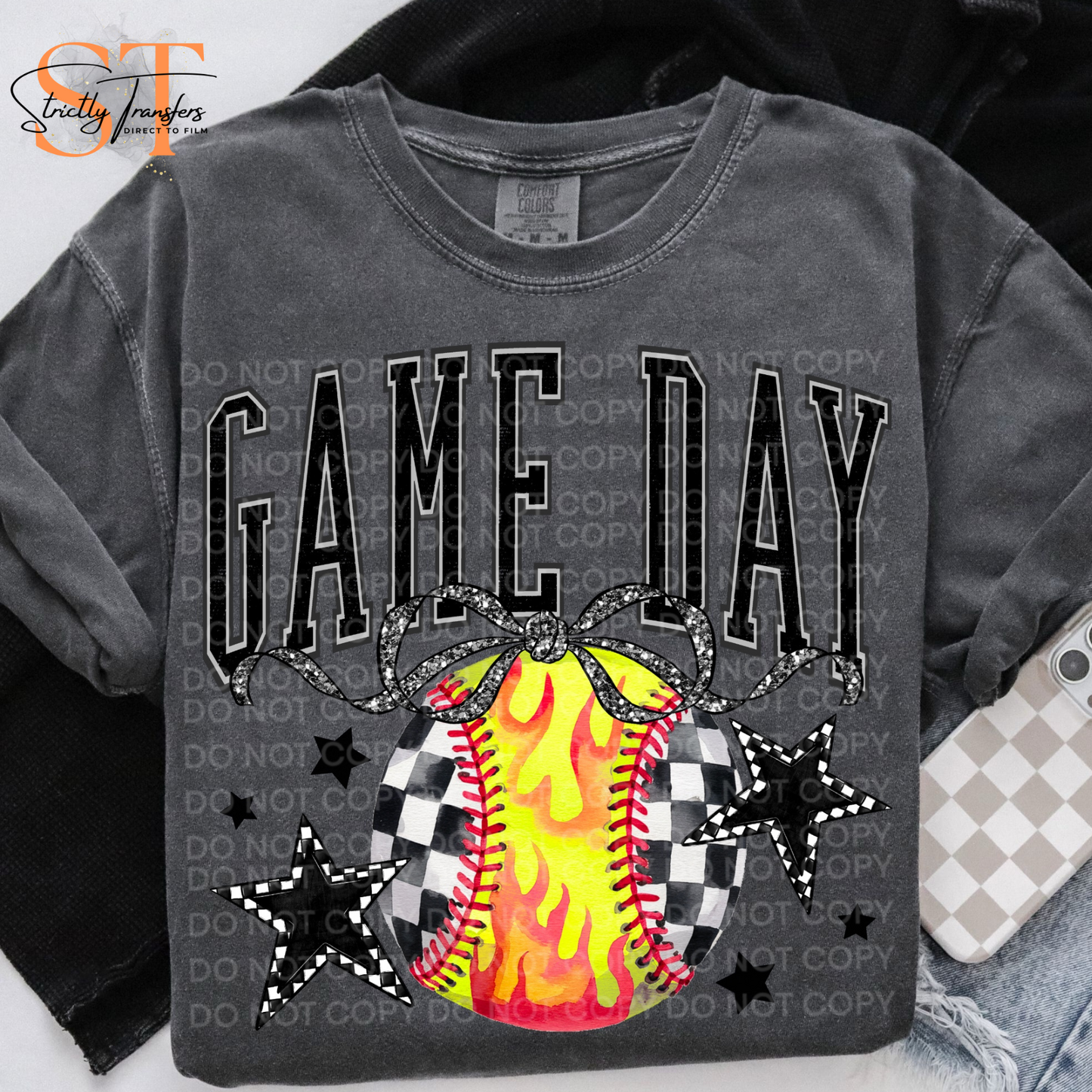 Game Day Fire Softball Direct to Film Transfers