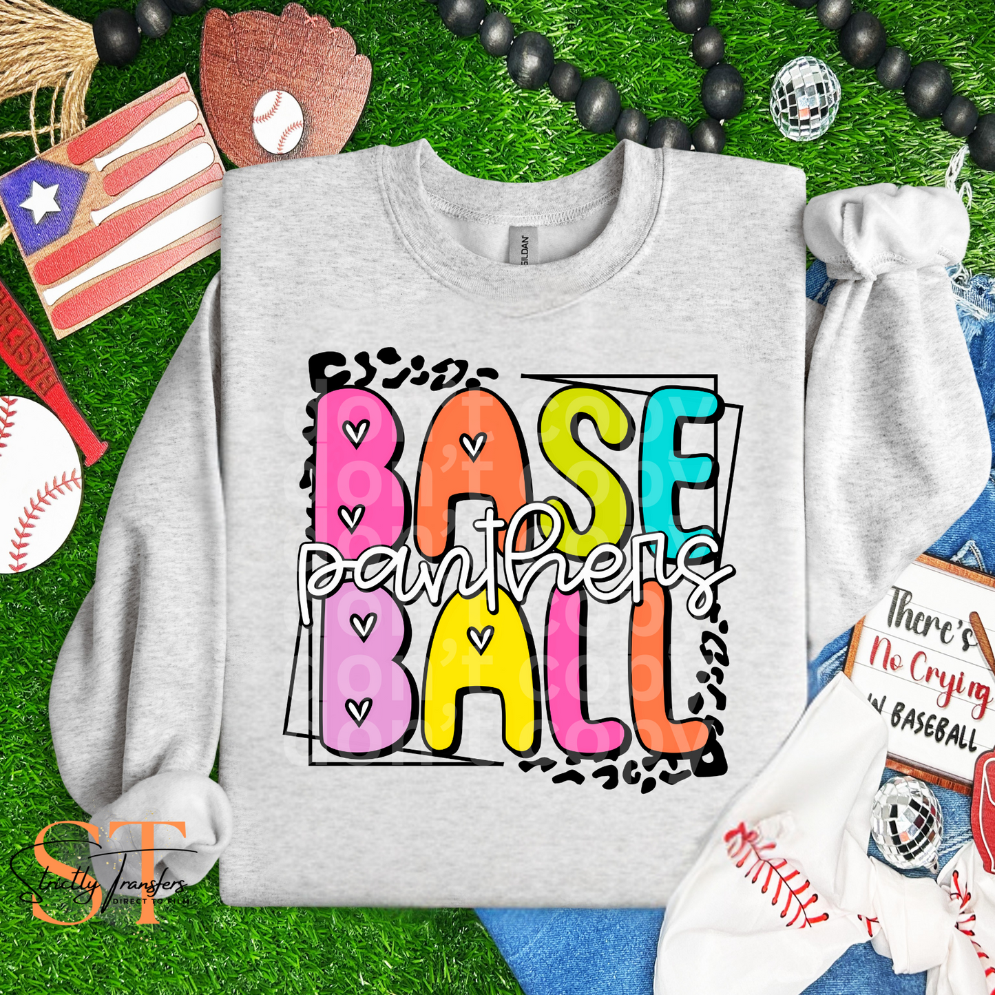 Bright Leopard Panthers Direct to Film Transfers