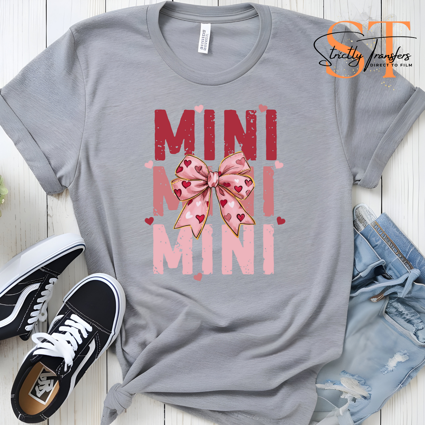 Mini Pink Bow Direct to Film Transfers