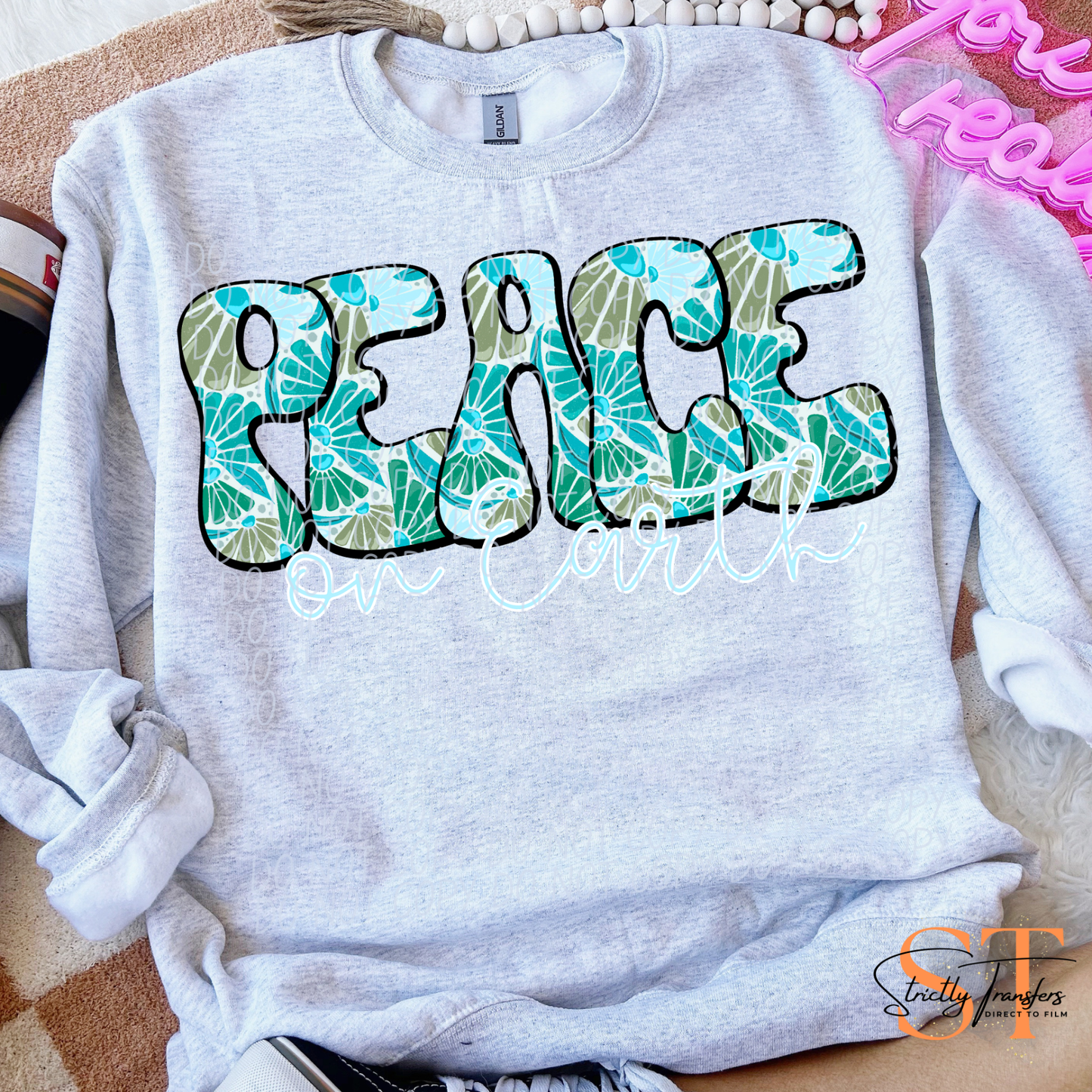 Peace on Earth - 2 Options Direct to Film Transfers