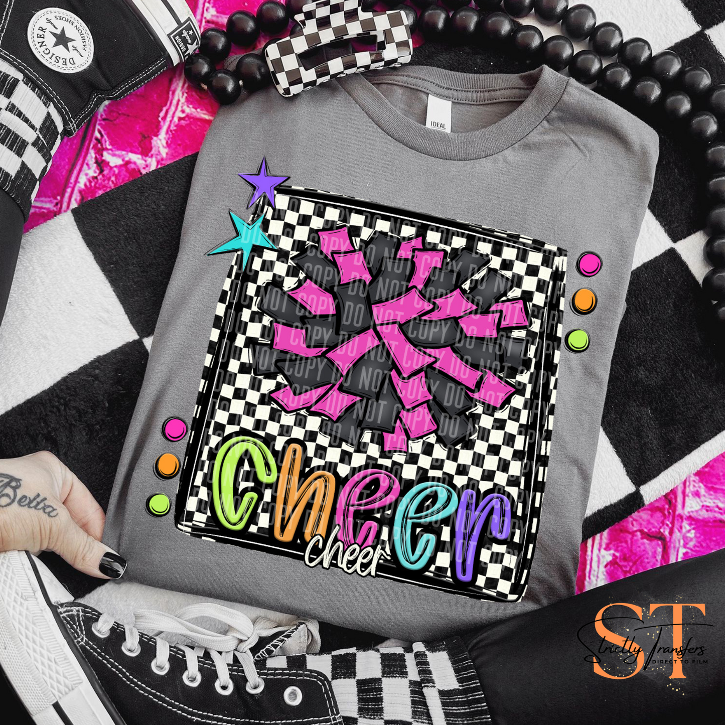 Bright Preppy Cheer Direct to Film Transfers