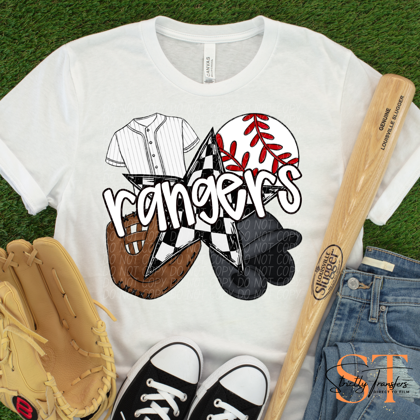 Rangers Baseball Direct to Film Transfers