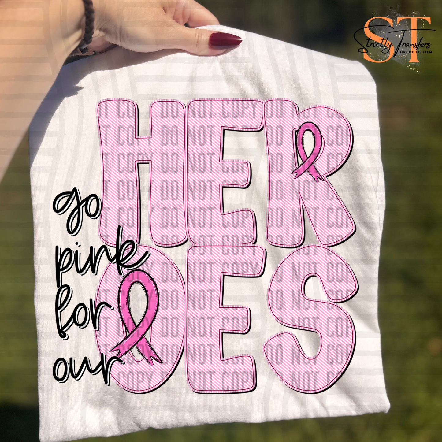 Breast Cancer Awareness - 7 options Direct to Film Transfers