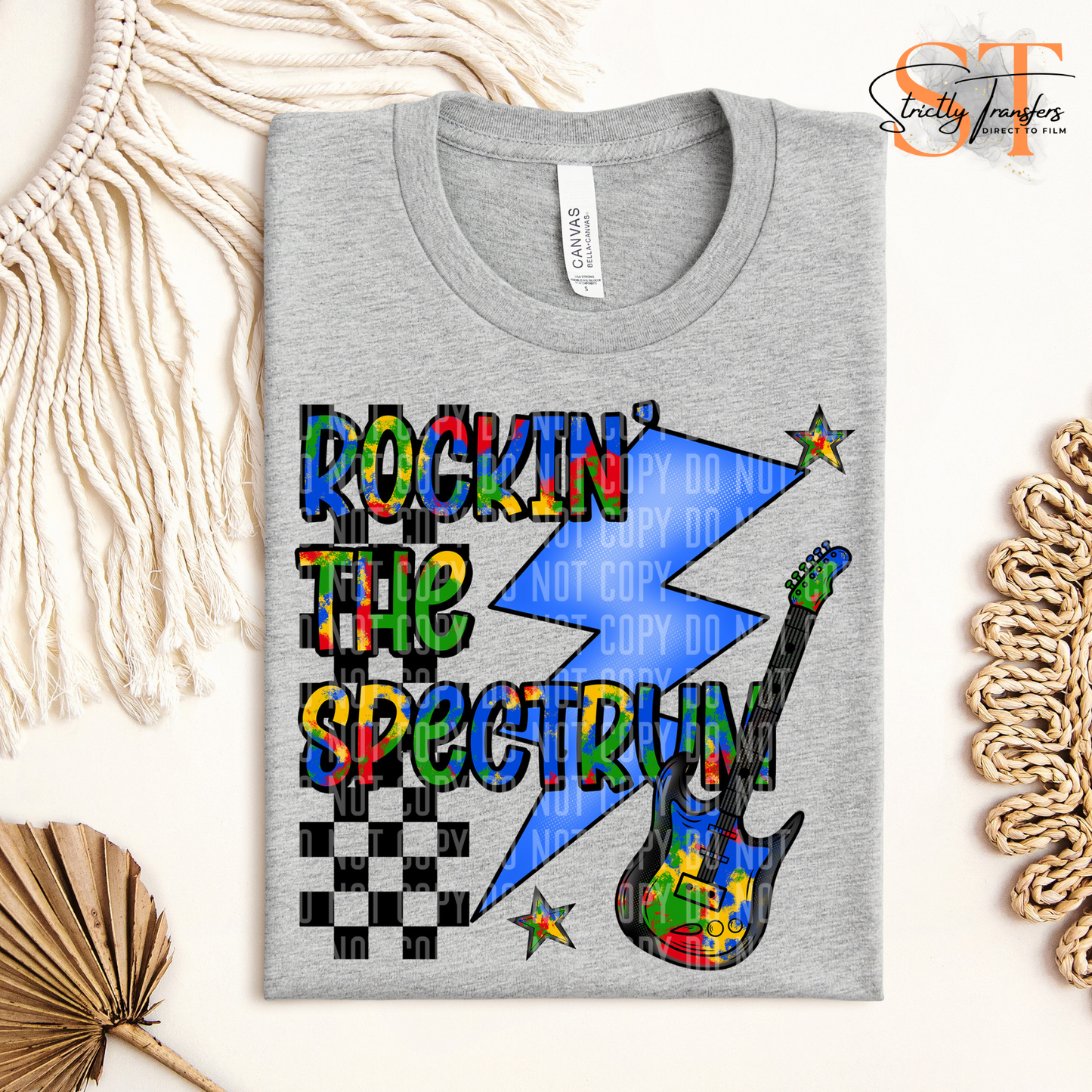 Rockin' the Spectrum - 2 Options Direct to Film Transfers