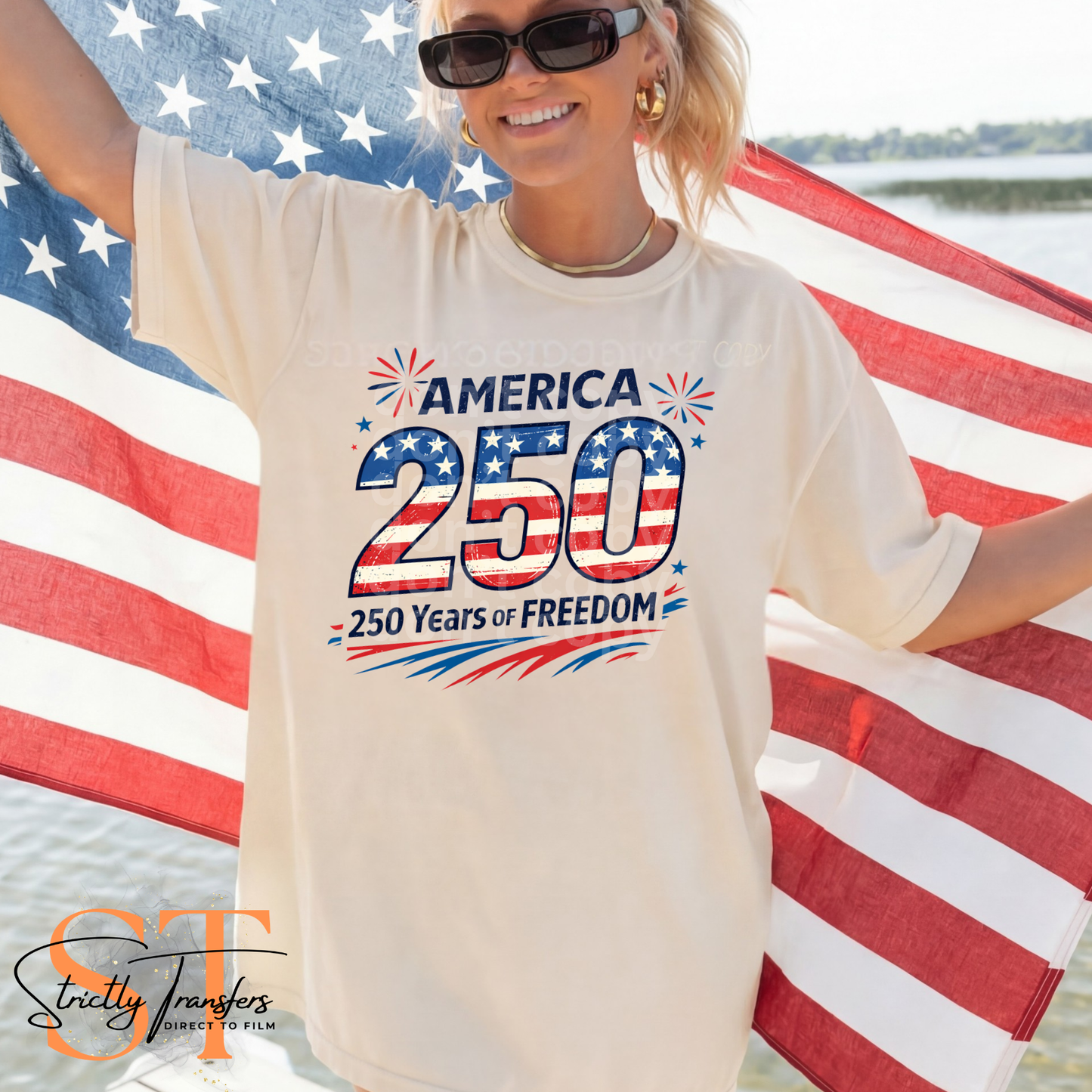 America 250 Stars & Stripes Direct to Film Transfers