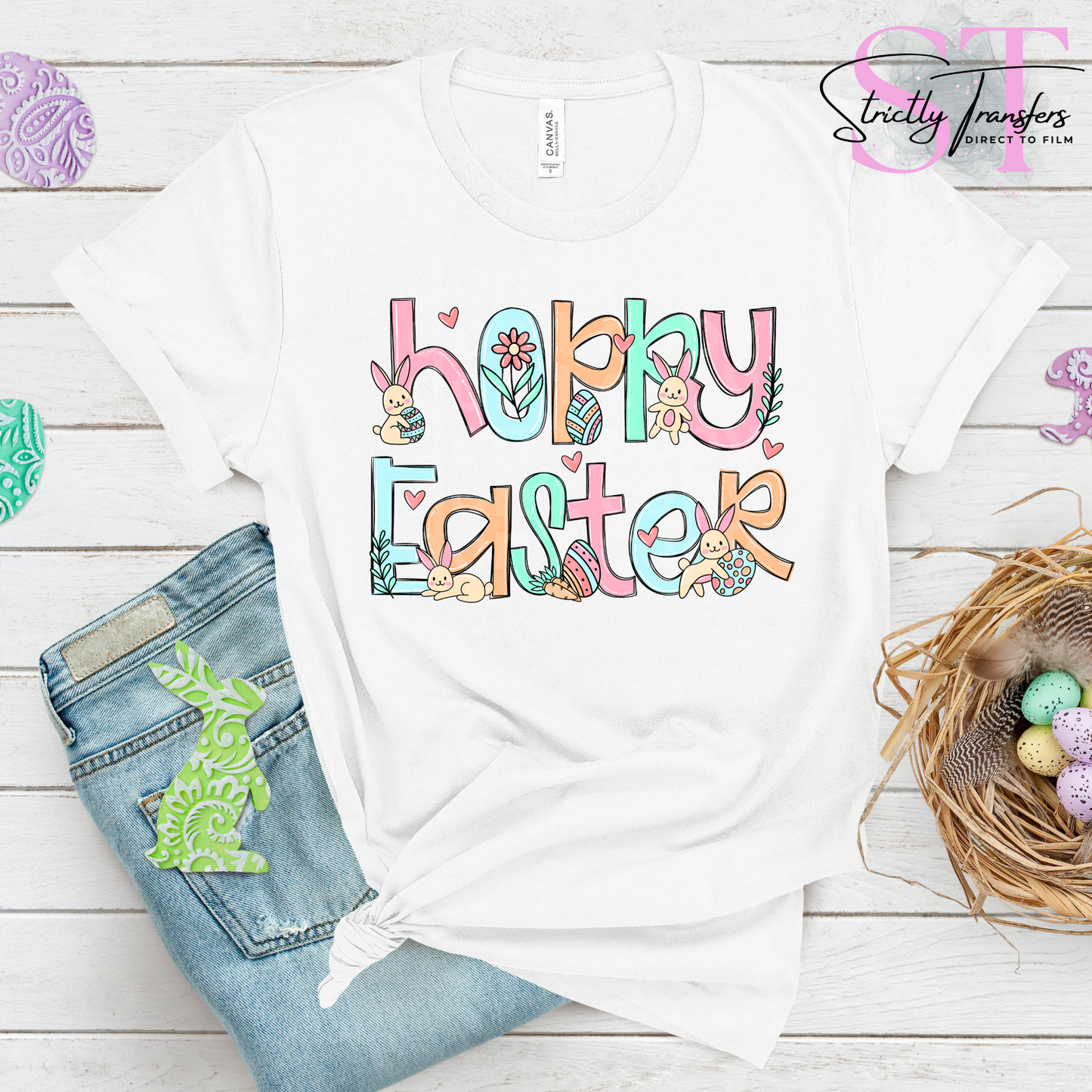 Hoppy Easter Doodle Direct to Film Transfers