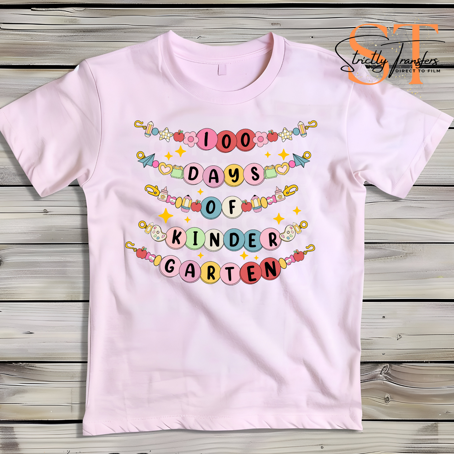 100 Days Friendship Bracelet Kindergarten Direct to Film Transfers