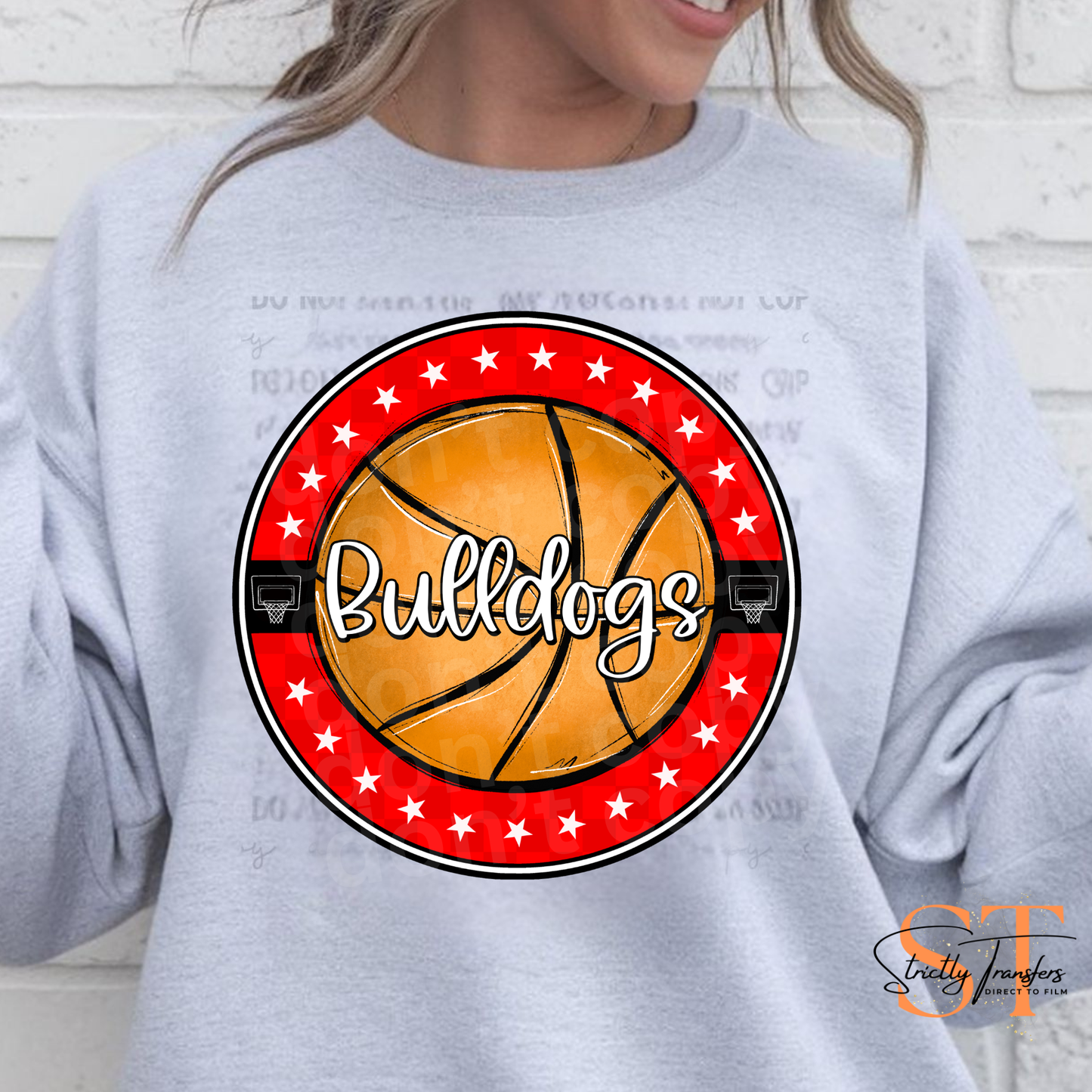 Bulldogs Basketball Star Circle Direct to Film Transfers