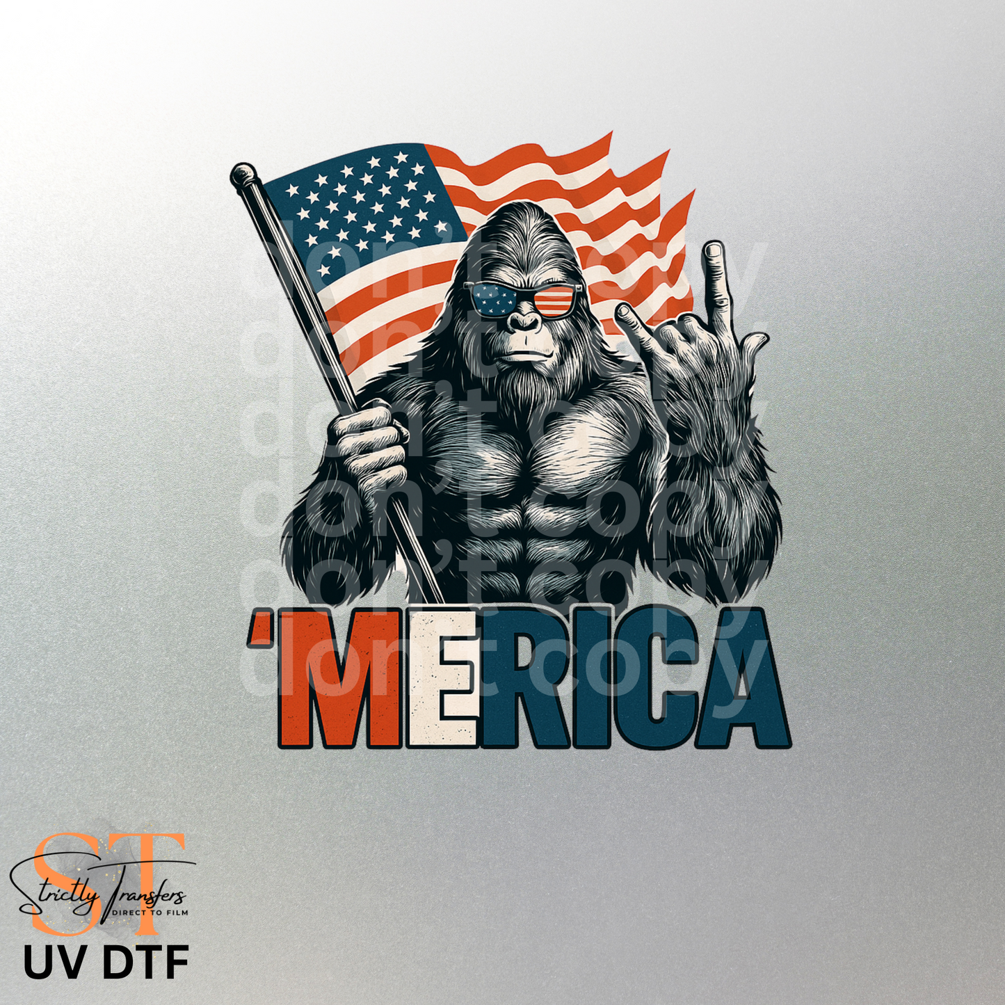 'Merica Bigfoot UV Direct to Film Stickers/Decals