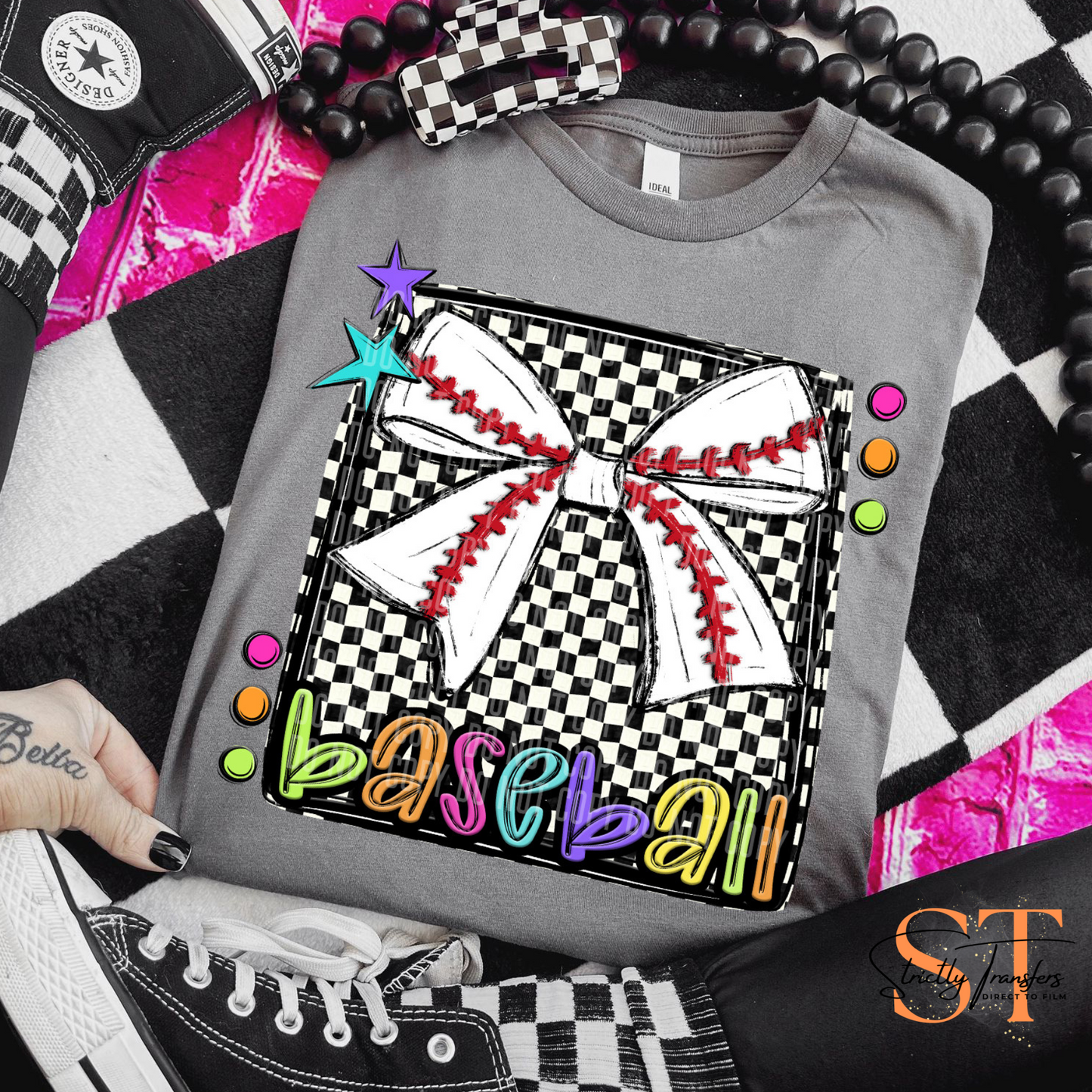 Bright Preppy Baseball Direct to Film Transfers