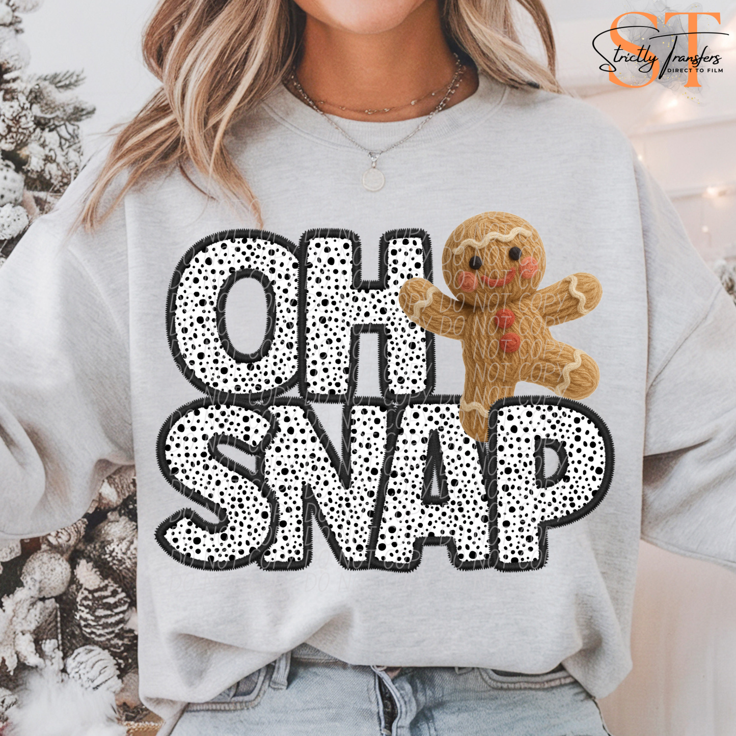 Oh Snap Gingerbread - 2 Options Direct to Film Transfers