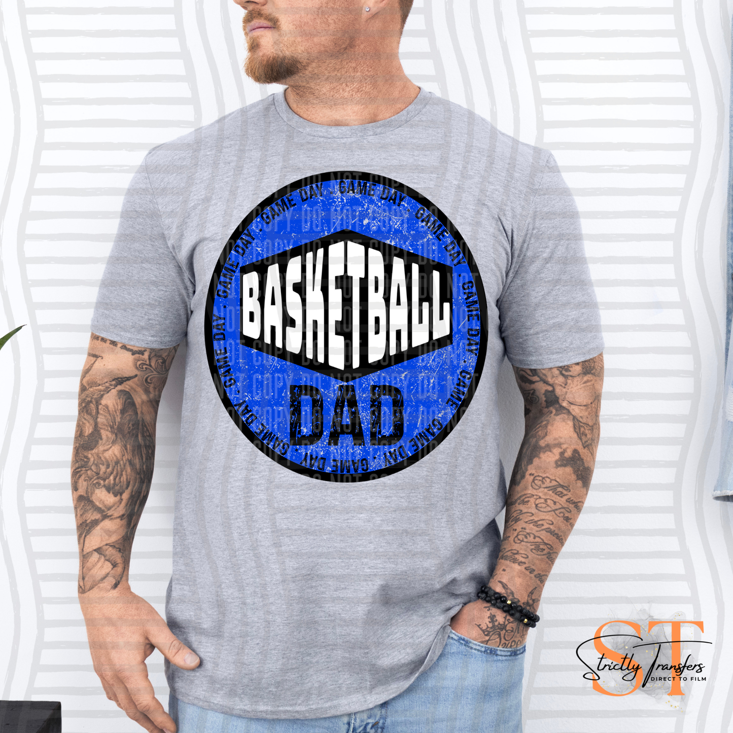 Basketball Dad - 3 Colors Direct to Film Transfers