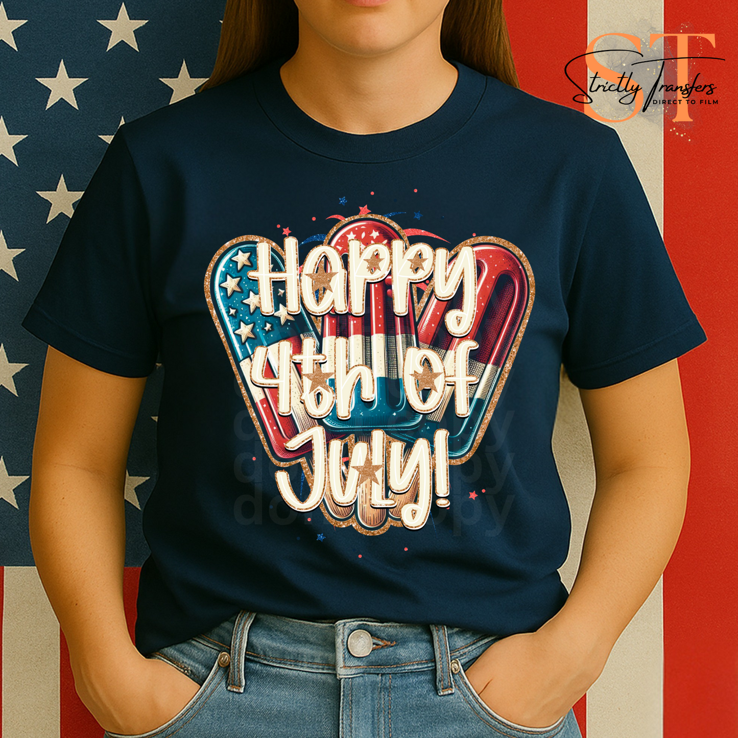 Happy 4th of July Popsicles Direct to Film Transfers