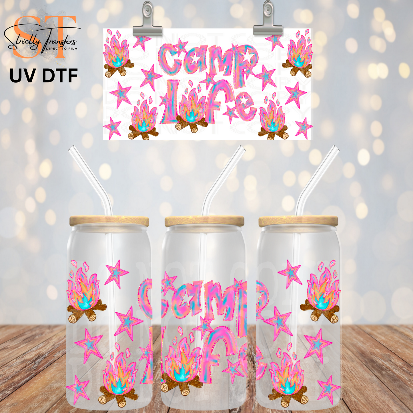 Camp Life Libbey UV Wrap Direct to Film Wraps