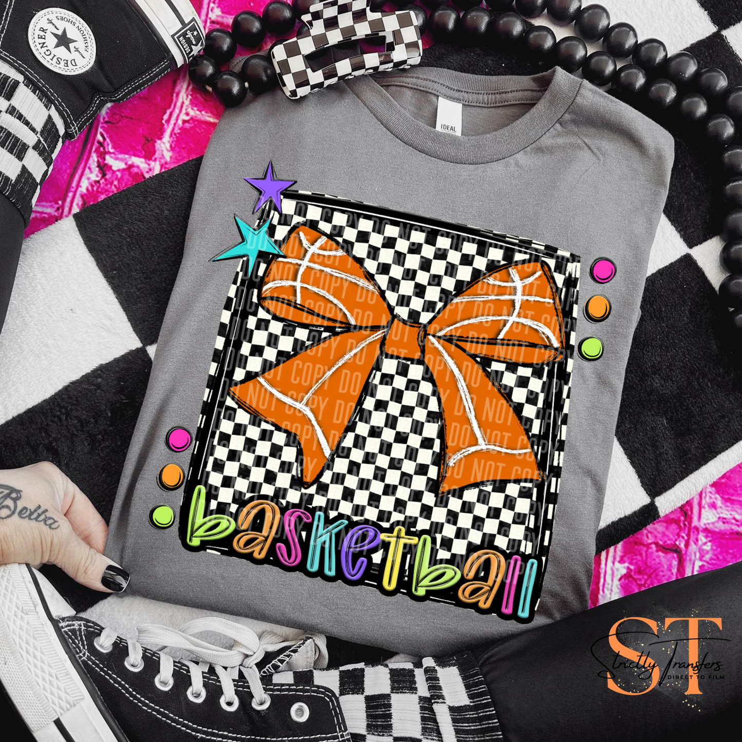 Bright Preppy Basketball Direct to Film Transfers