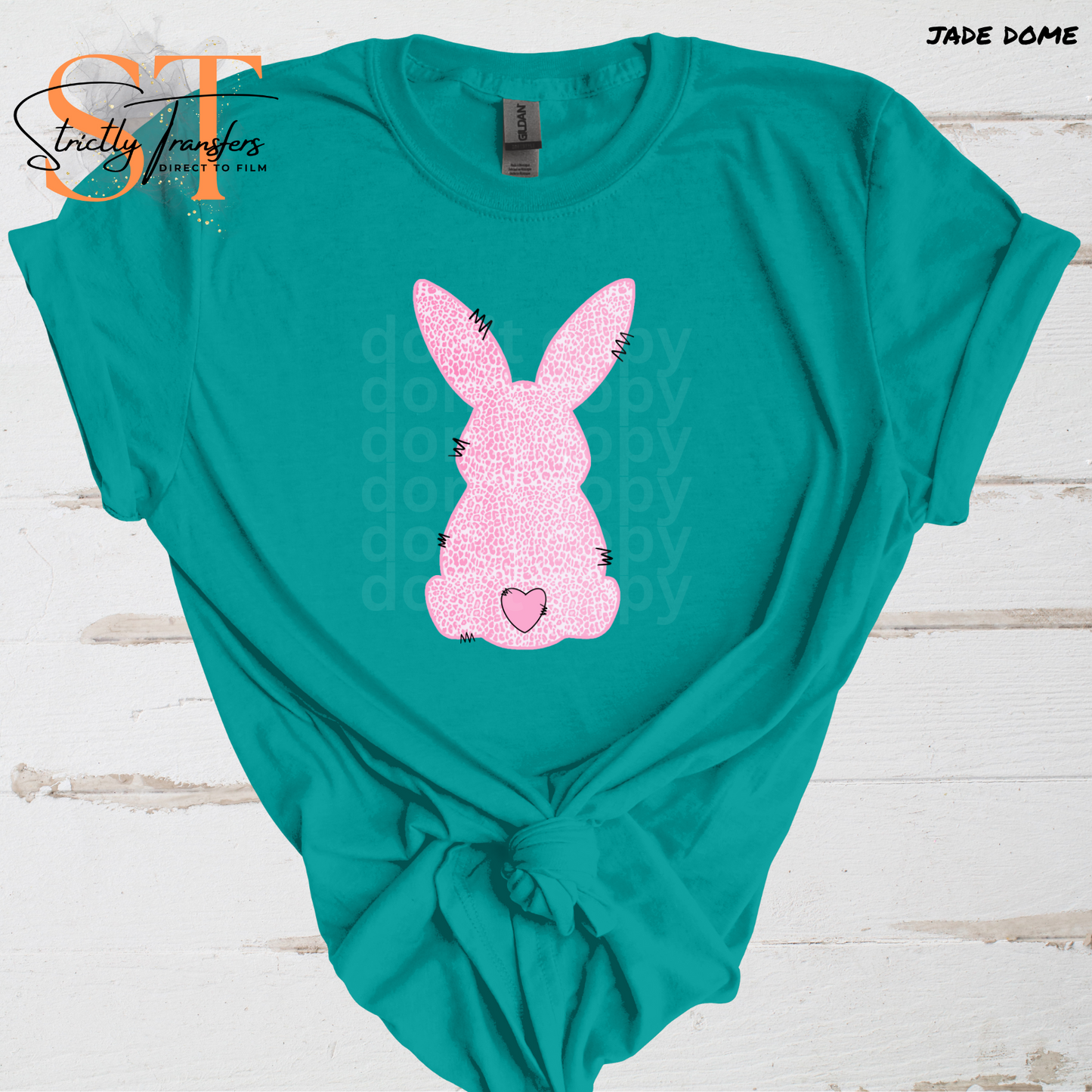 Bunny Leopard Pink Direct to Film Transfers