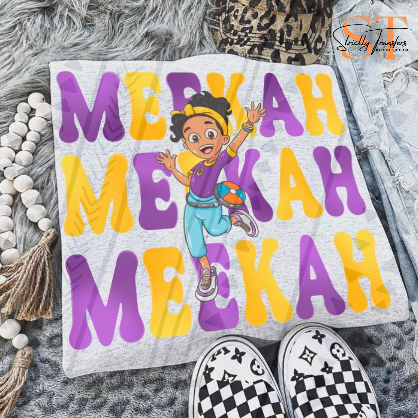 Funny Guy with Orange Glasses Stacked Collection - 2 options Direct to Film Transfers