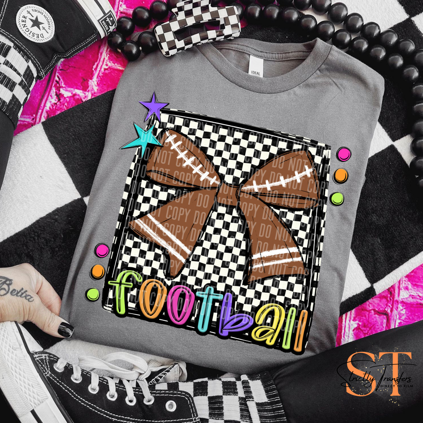 Bright Preppy Football Direct to Film Transfers