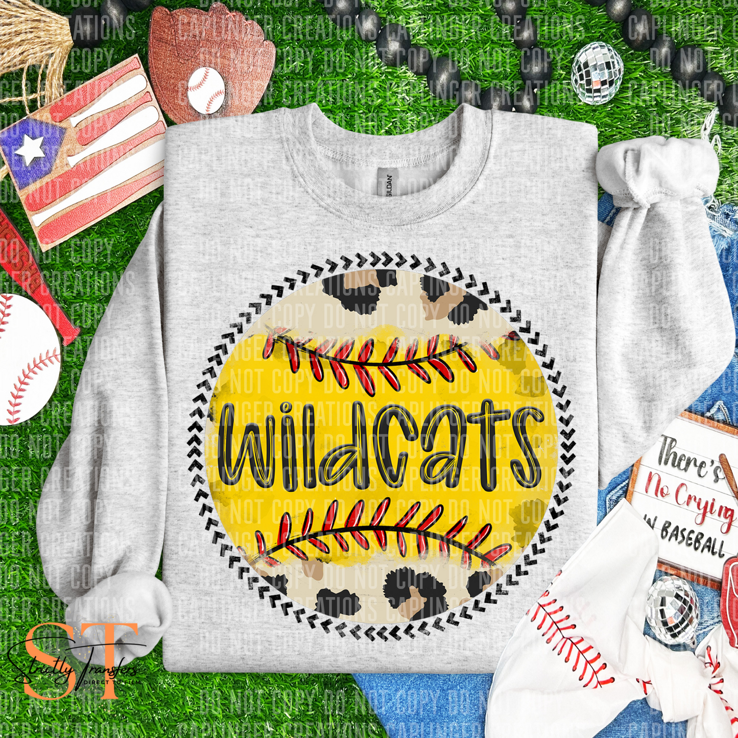 Wildcats Leopard Softball Direct to Film Transfers