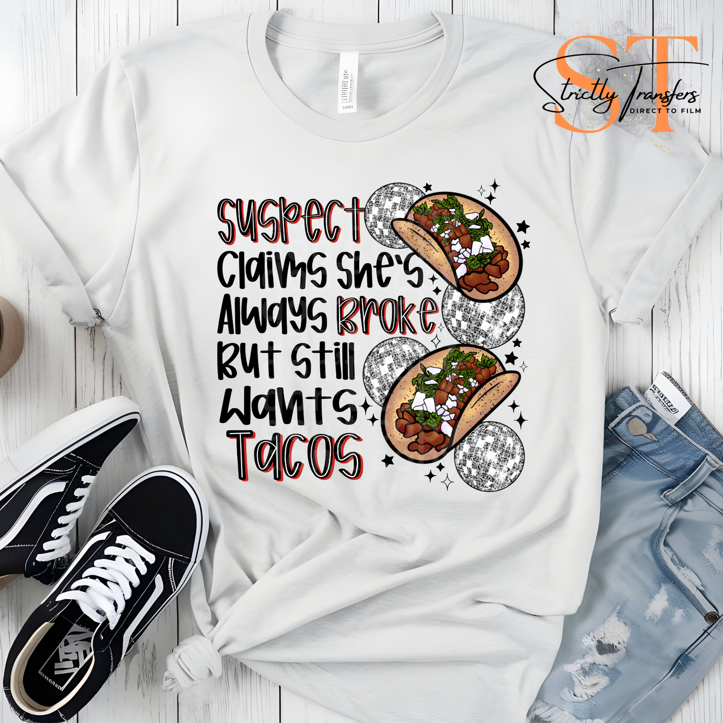 Suspect Still Wants Tacos Direct to Film Transfers