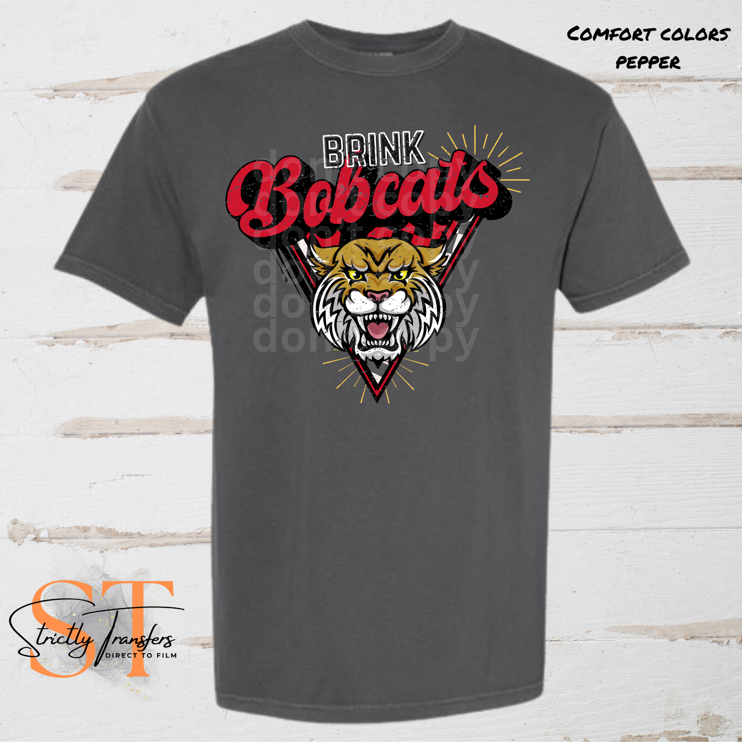 Retro/Vintage Brink Bobcats Direct to Film Transfers