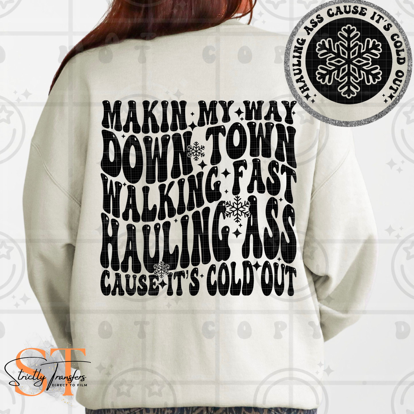 Making My Way Downtown - Pocket detail included Direct to Film Transfers