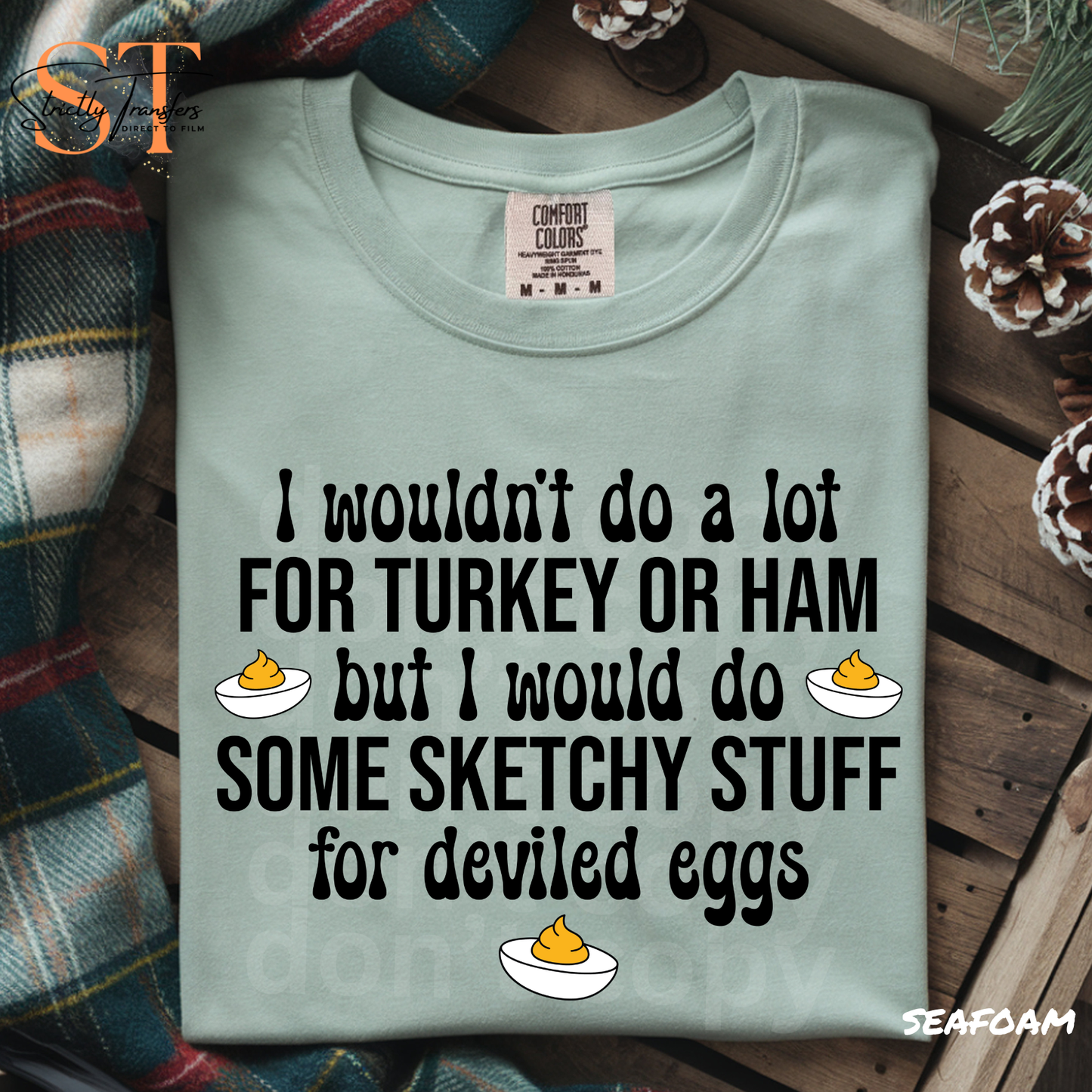 Sketchy Stuff for Deviled Eggs - 2 Colors Direct to Film Transfers