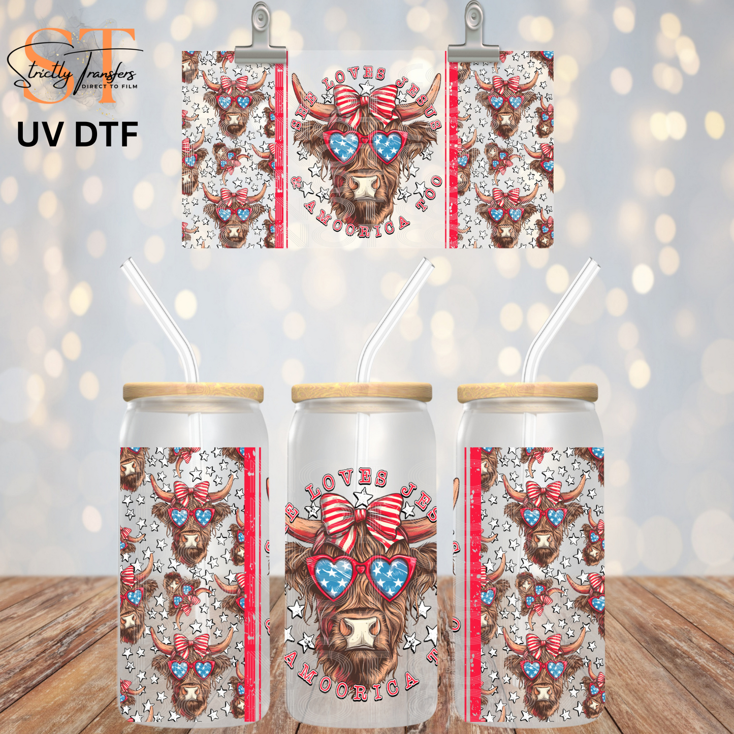 She Loves Jesus UV Libbey Wrap Direct to Film Wraps