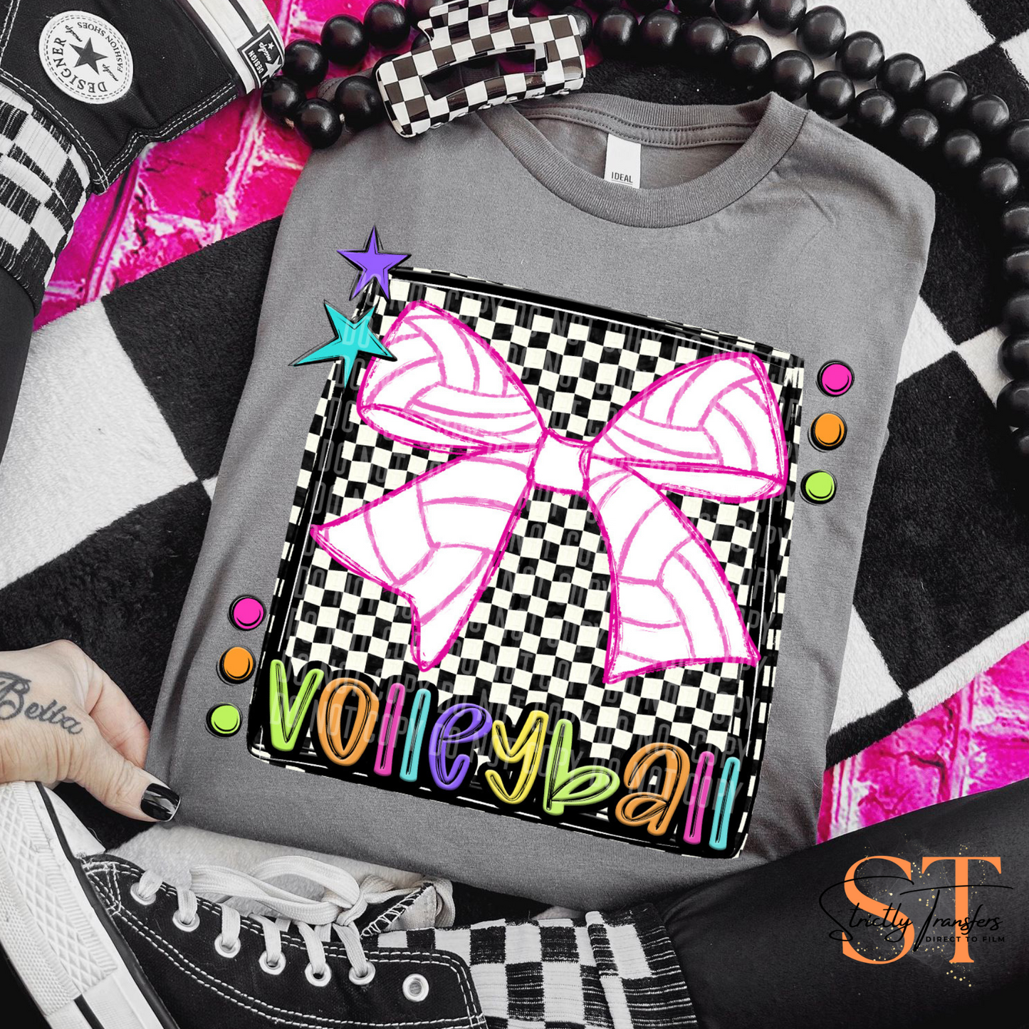 Bright Preppy Volleyball Direct to Film Transfers