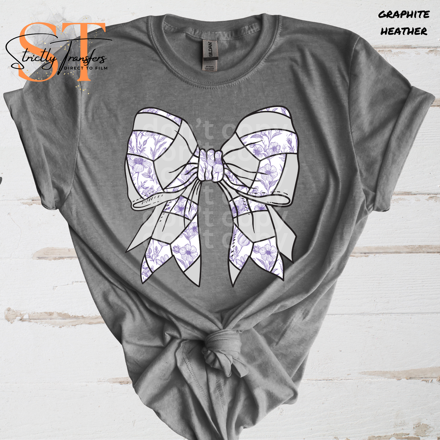 Volleyball Floral Bow - Multiple Color options Direct to Film Transfers