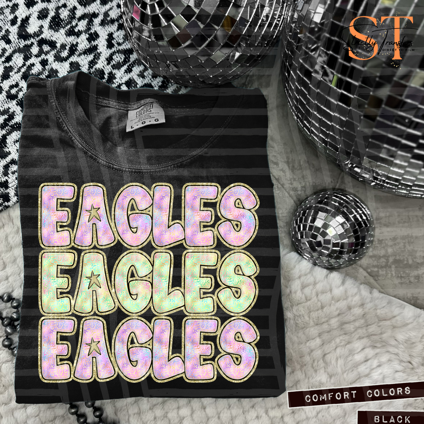 Eagles Iridescent Leopard Direct to Film Transfers