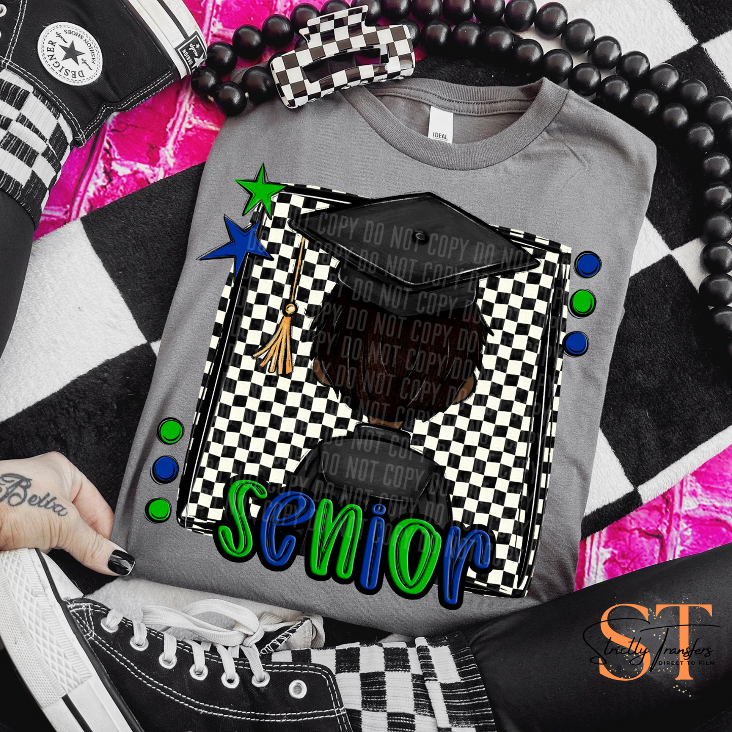 Preppy Senior - Boys 3 options Direct to Film Transfers