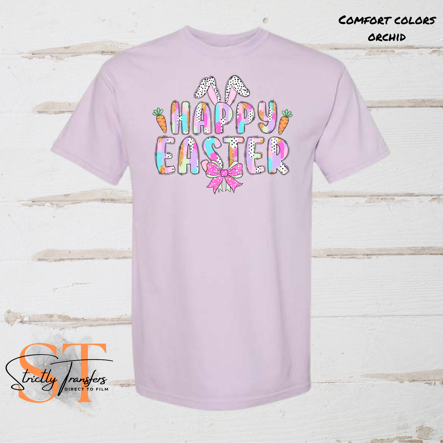 Happy Easter Painted Direct to Film Transfers