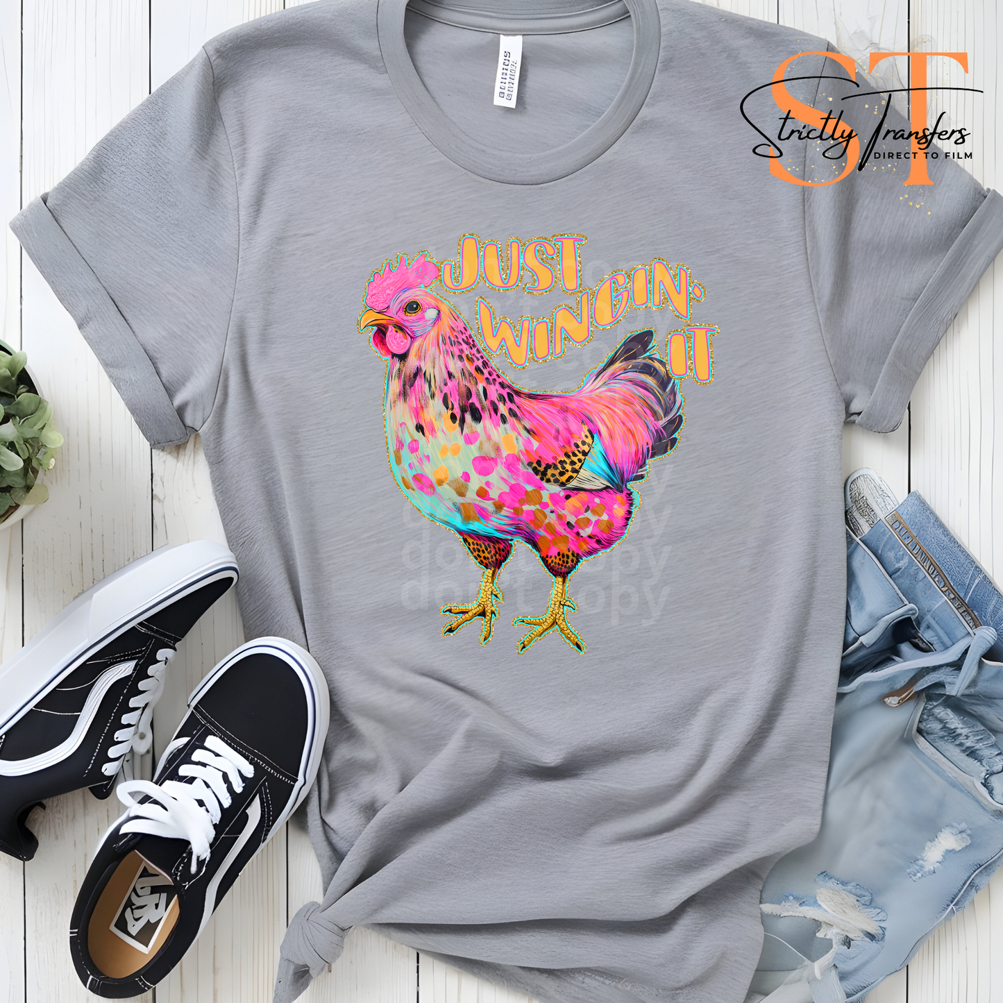 Just Wingin' It Direct to Film Transfers