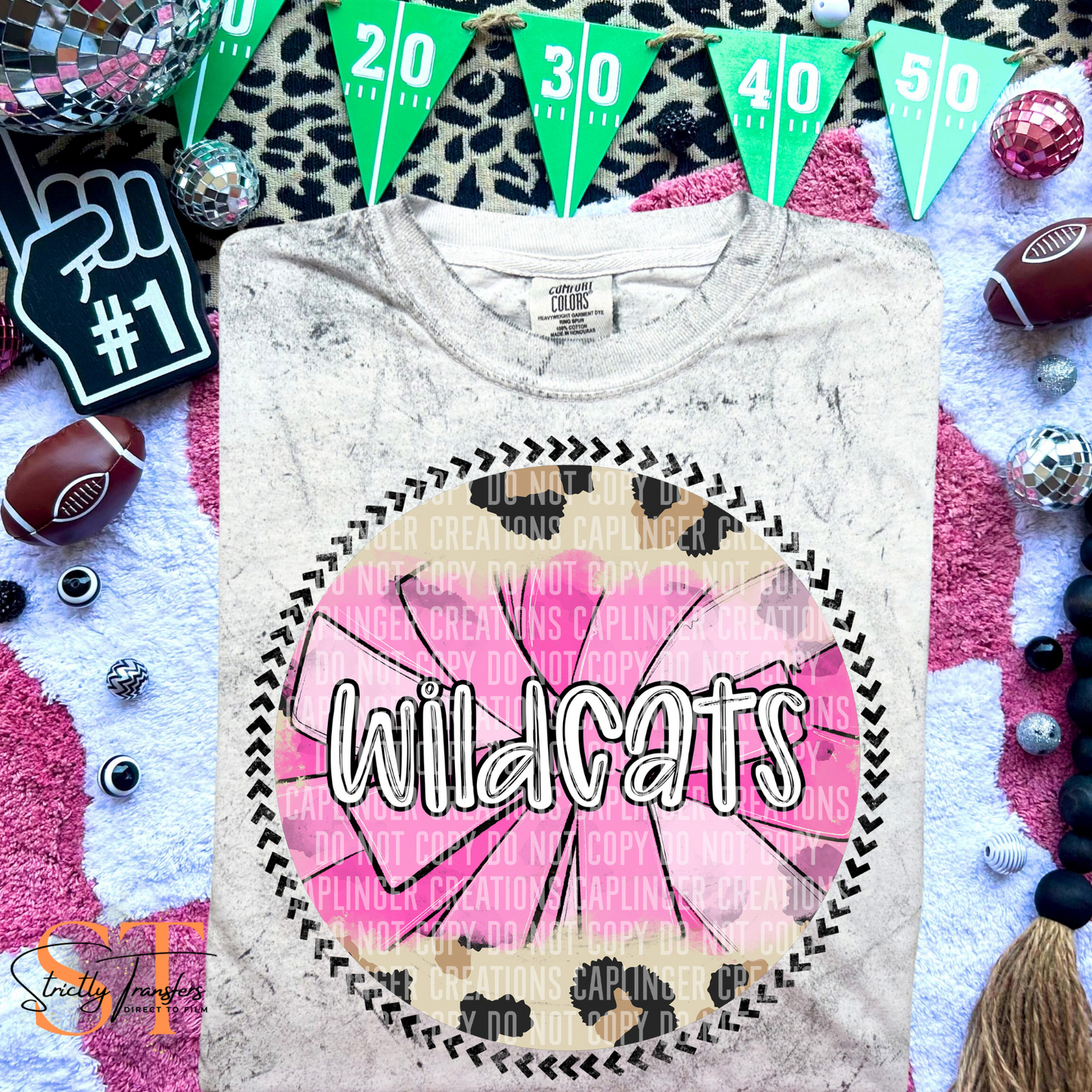 Wildcats Leopard Cheer Direct to Film Transfers