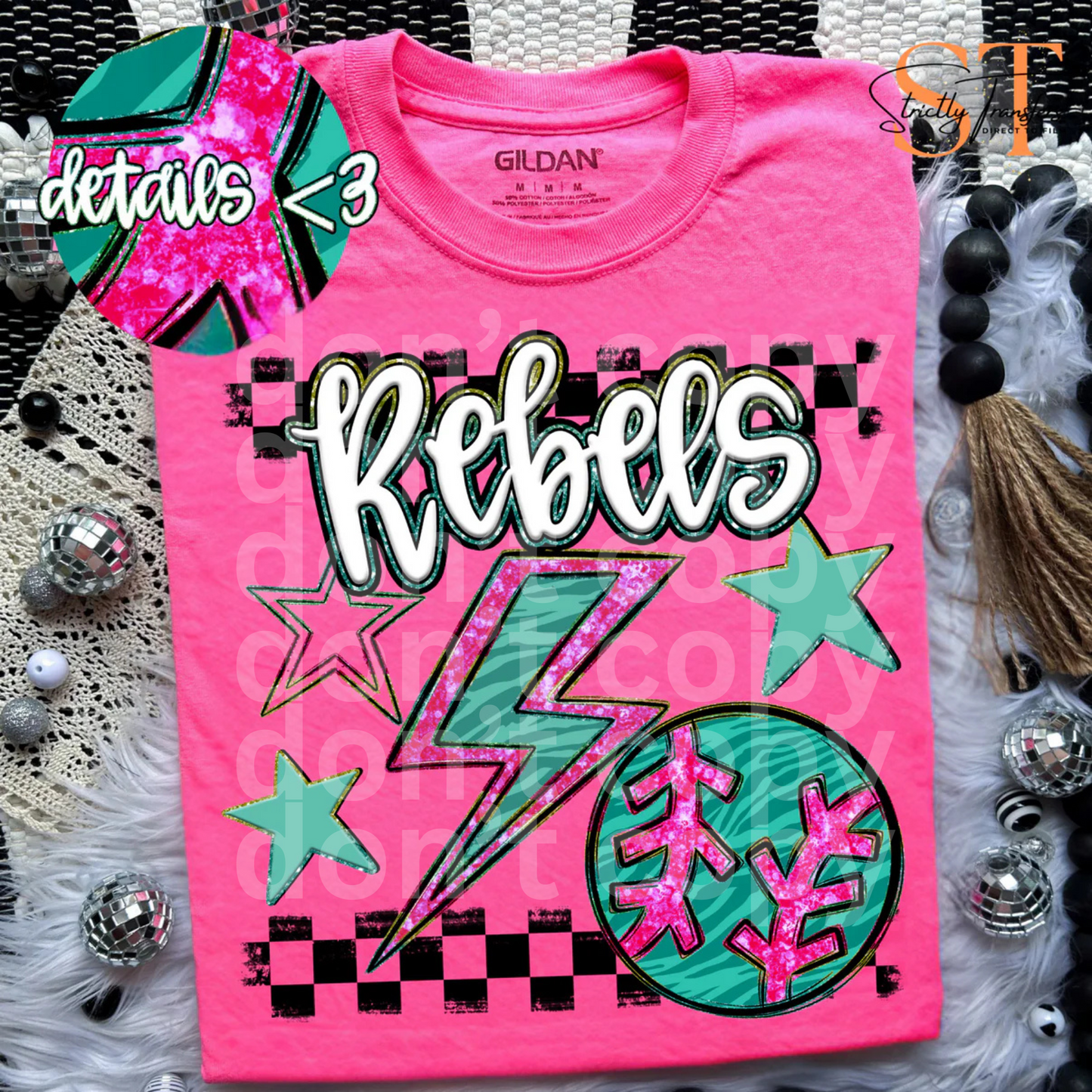 Rainbow Bolts BB/SB Rebels Direct to Film Transfers