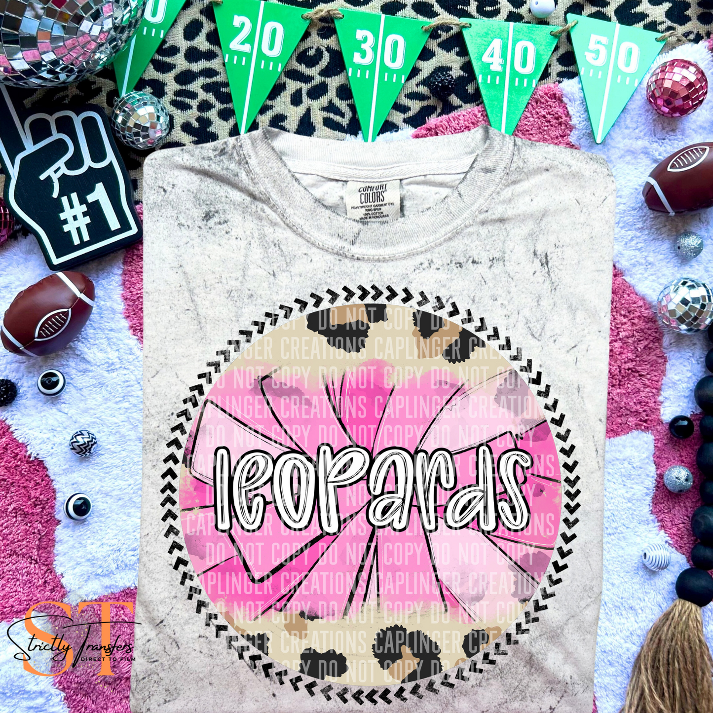 Leopards Leopard Cheer Direct to Film Transfers