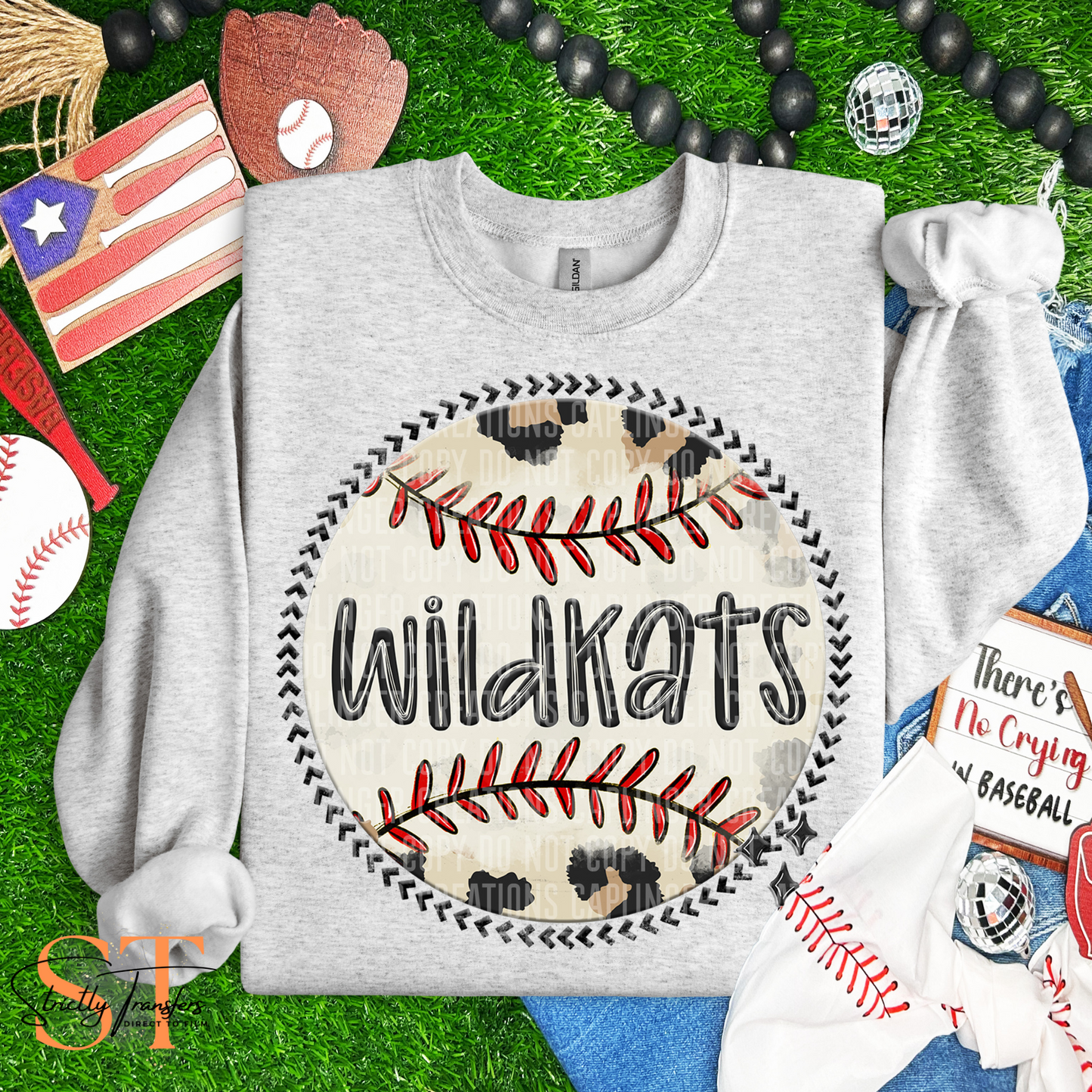 Wildcats Leopard Baseball Direct to Film Transfers