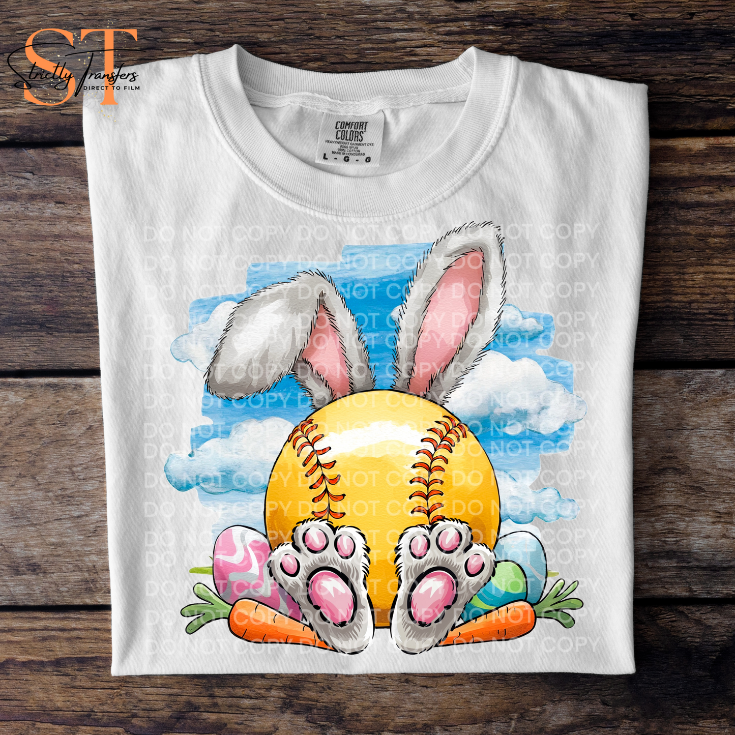 Easter Bunny Softball Direct to Film Transfers