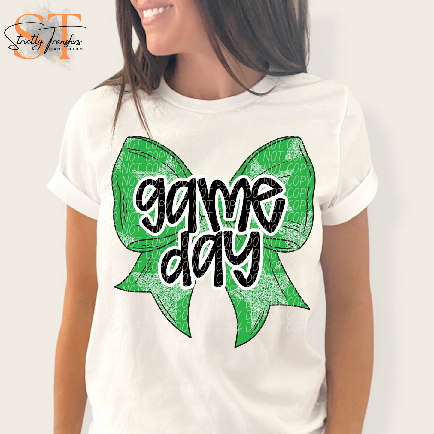 Game Day Bow - Multiple Color options Direct to Film Transfers