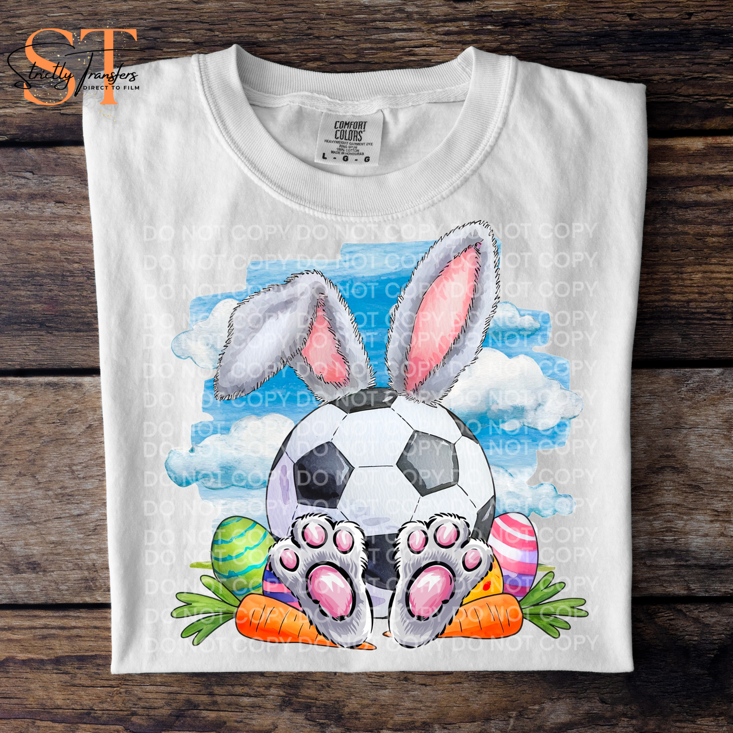 Easter Bunny Soccer Direct to Film Transfers