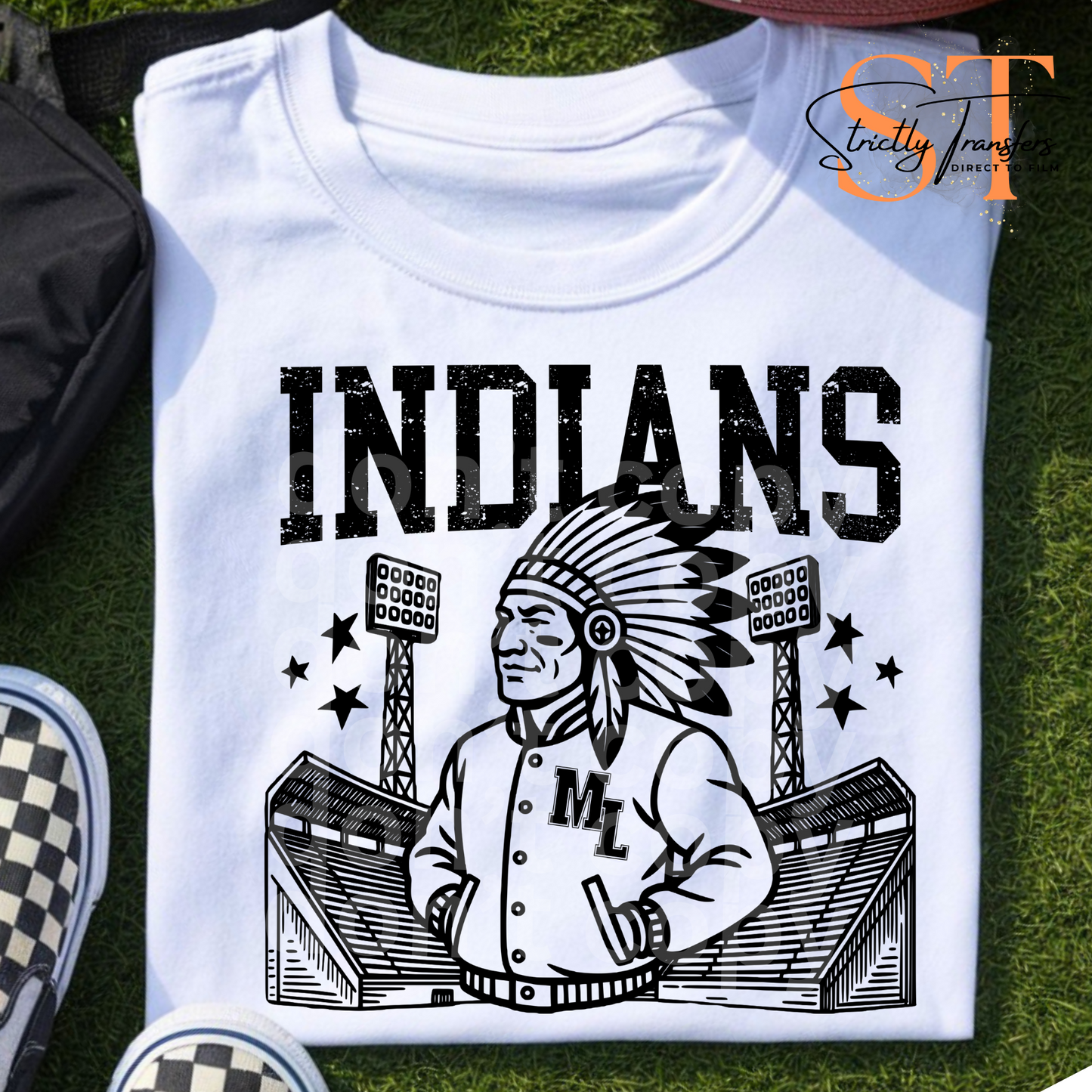Indians - ML Letterman Jacket Direct to Film Transfers