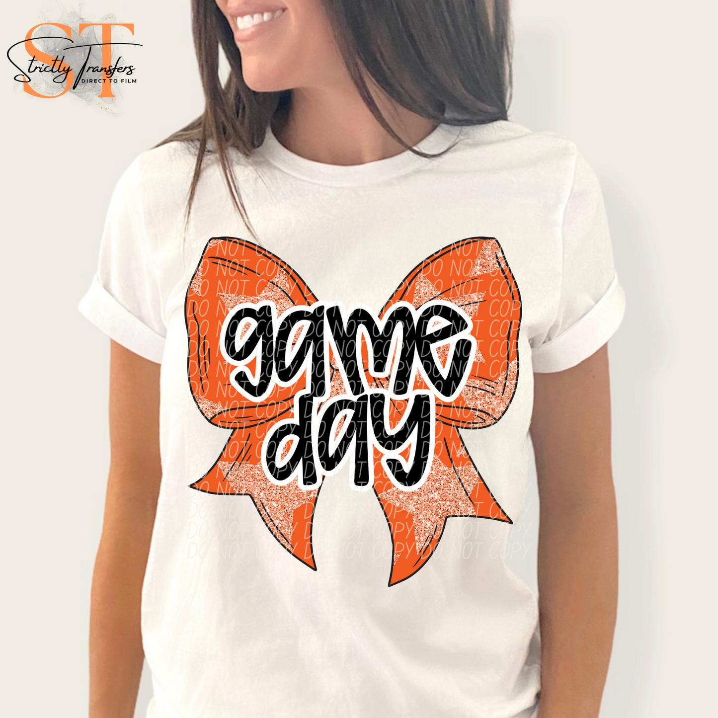 Game Day Bow - Multiple Color options Direct to Film Transfers