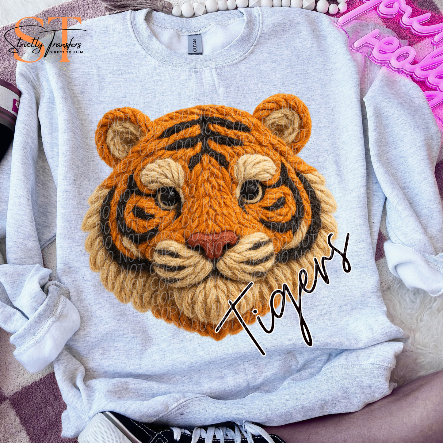 Tigers Faux Yarn Direct to Film Transfers