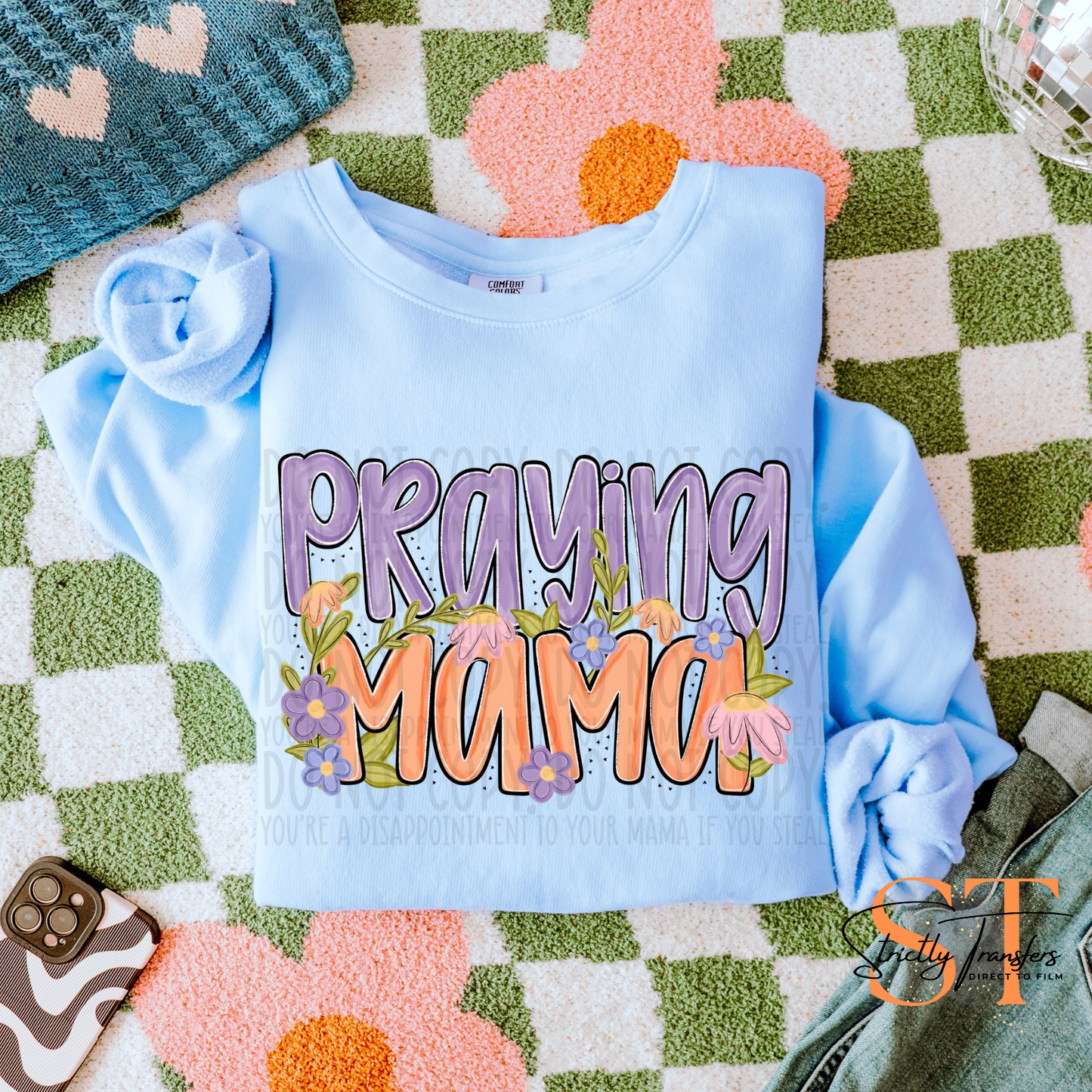 Praying Mama Direct to Film Transfers