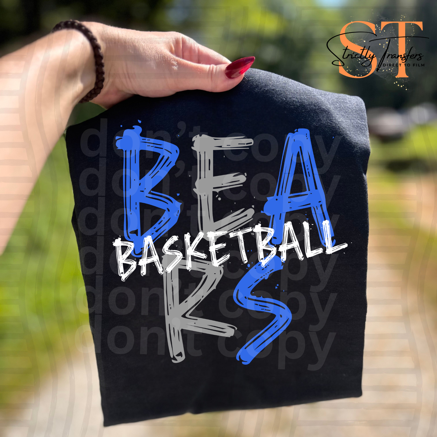 Bears Basketball Sketch Direct to Film Transfers