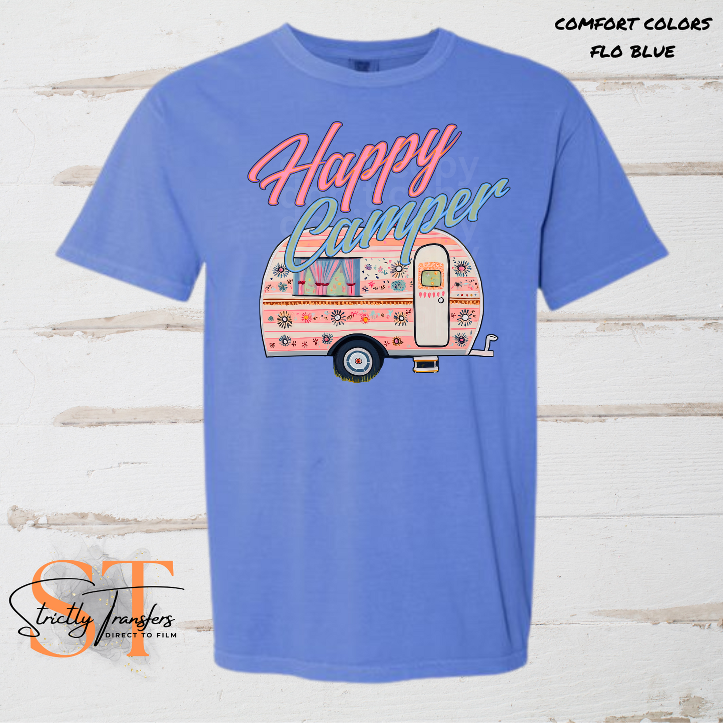 Happy Camper Direct to Film Transfers