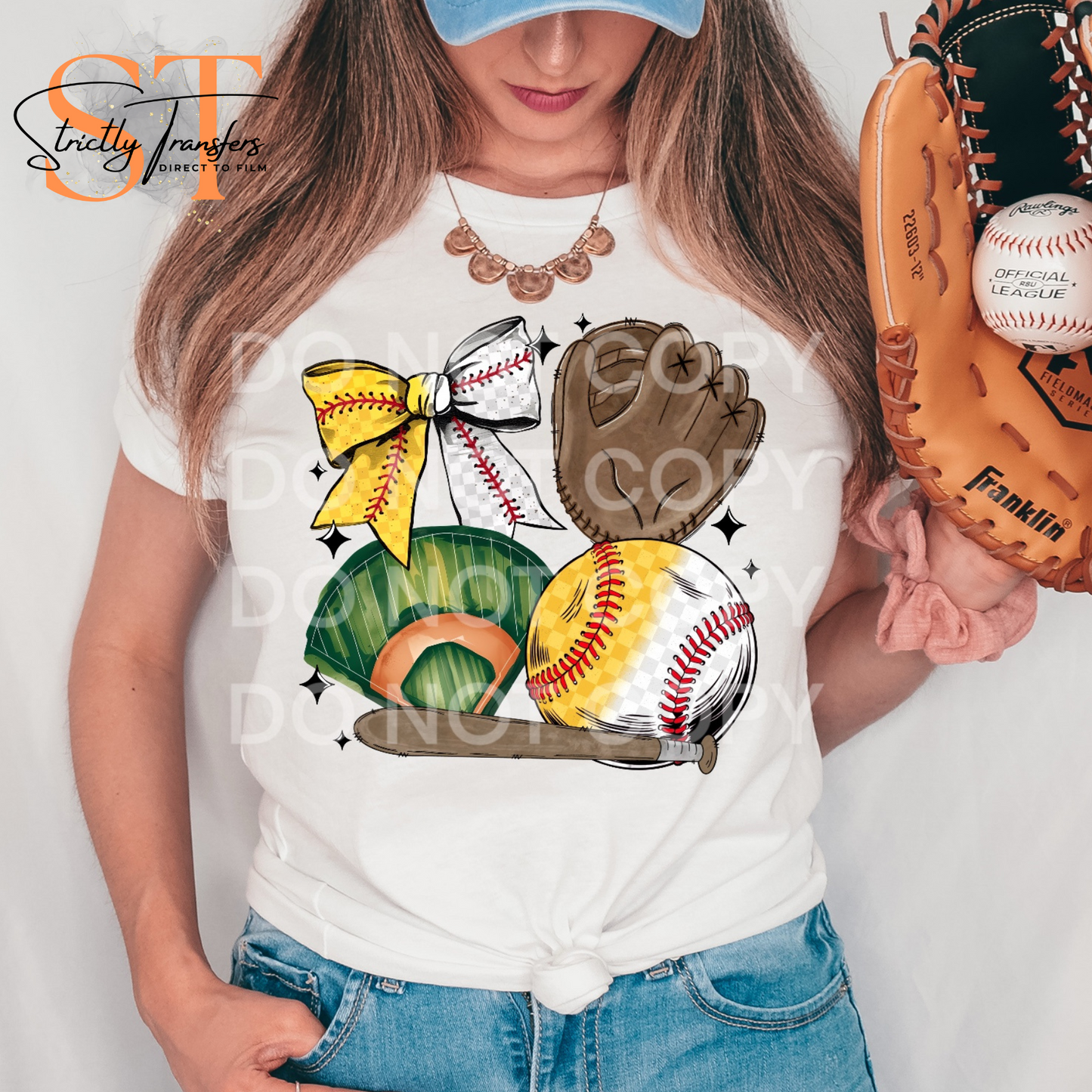 Baseball & Softball Coquette Collage Direct to Film Transfers